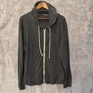 Threads 4 Thought Men's Zip-Up Lightweight Hoodie XXL Charcoal Gray